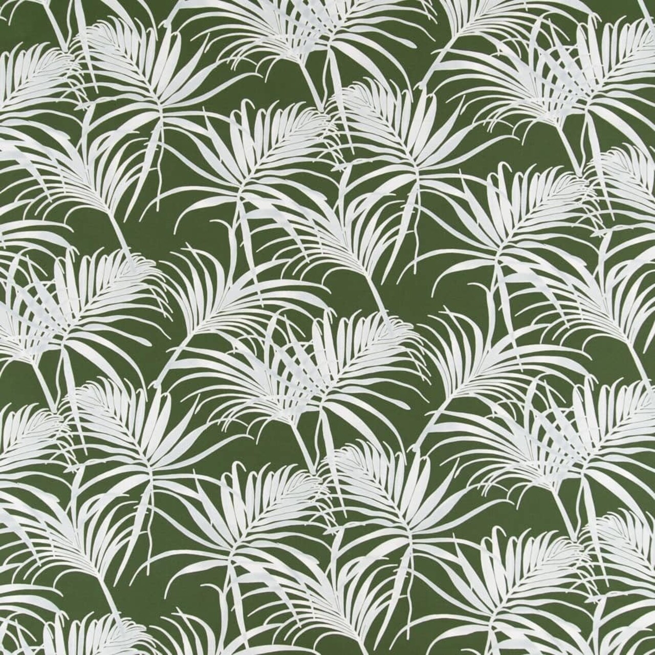 Green Stain Resistant Performance Pet Friendly Leaves Botanical Print Upholstery Fabric by The Yard - SKU: Peterson Fern